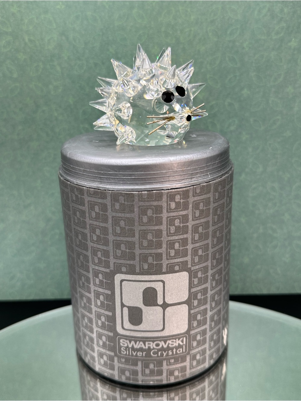 A limited edition Swarovski Silver Crystal Hedgehog figurine with original box